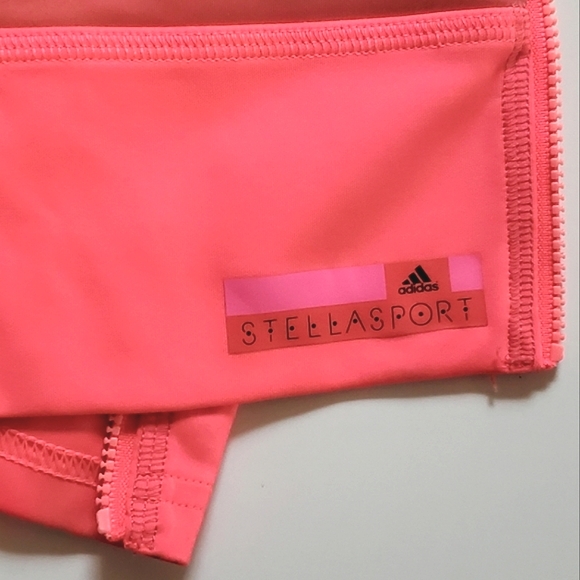 ☀️ADIDAS STELLASPORT Climalite Pink Zipper Workout Leggings☀️UPF 50+ UV PRO - Picture 11 of 15